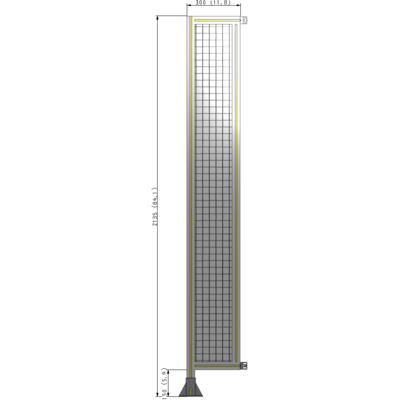 A1-2135-0300-0150-HYMFK GUARDING PANEL 2135MM TALL X 300MM WIDE 1'' MESH
