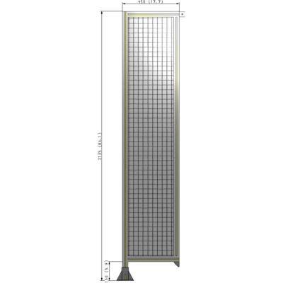 A1-2135-0450-0150-TYMFK GUARDING PANEL 2135MM TALL X 450MM WIDE 1'' MESH