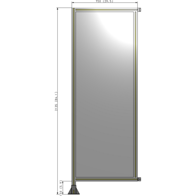 A1-2135-0750-0150-HYPFA GUARDING PANEL 2135MM TALL X 750MM WIDE 1/4'' POLYCARBONATE