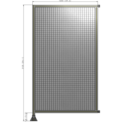 A1-2135-1200-0150-HYMFA GUARDING PANEL 2135MM TALL X 1200MM WIDE 1'' MESH