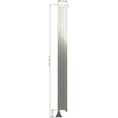 A1-2400-0200-0150-TYMFK GUARDING PANEL 2400MM TALL X 200MM WIDE 1'' MESH