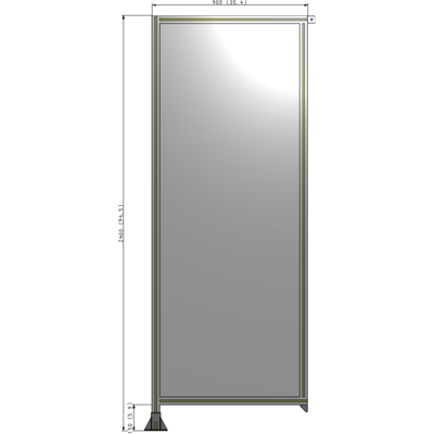 A1-2400-0900-0150-TYPFK GUARDING PANEL 2400MM TALL X 900MM WIDE 1/4'' POLYCARBONATE