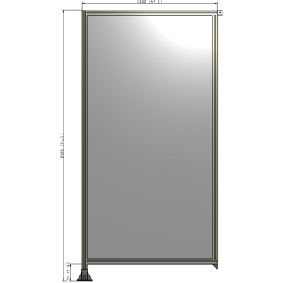A1-2400-1200-0150-TYPFA GUARDING PANEL 2400MM TALL X 1200MM WIDE 1/4'' POLYCARBONATE