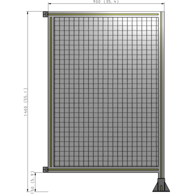 A2-1400-0900-0150-HYMFK GUARDING PANEL 1400MM TALL X 900MM WIDE 1'' MESH