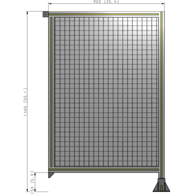 A2-1400-0900-0150-TYMFK GUARDING PANEL 1400MM TALL X 900MM WIDE 1'' MESH