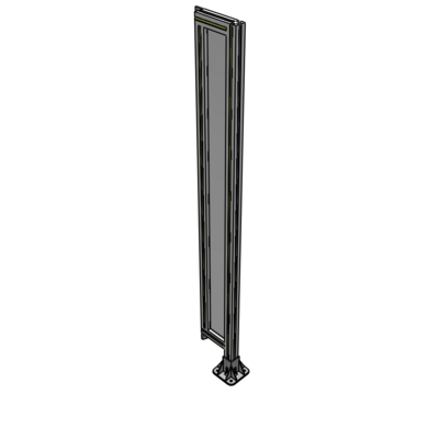 A2-1700-0200-0150-TYPFK GUARDING PANEL 1700MM TALL X 200MM WIDE 1/4'' POLYCARBONATE