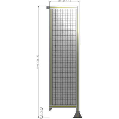 A2-1700-0450-0150-TYMFK GUARDING PANEL 1700MM TALL X 450MM WIDE 1'' MESH