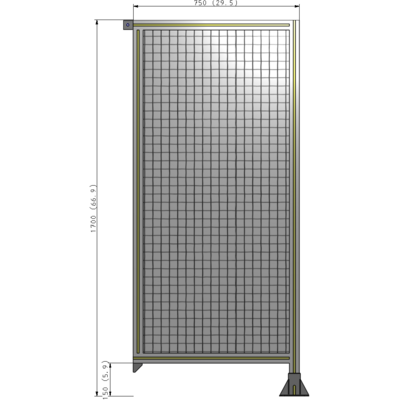 A2-1700-0750-0150-TYMFK GUARDING PANEL 1700MM TALL X 750MM WIDE 1'' MESH