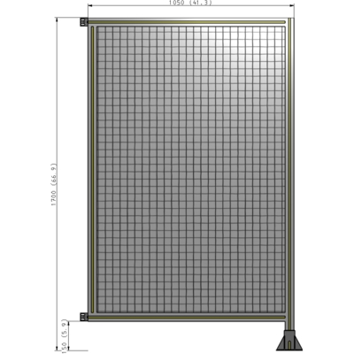 A2-1700-1050-0150-HYMFA GUARDING PANEL 1700MM TALL X 1050MM WIDE 1'' MESH