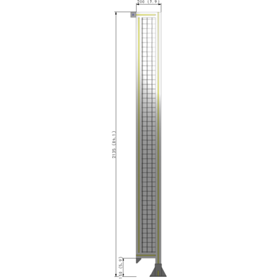 A2-2135-0200-0150-TYMFA GUARDING PANEL 2135MM TALL X 200MM WIDE 1'' MESH