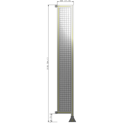 A2-2135-0300-0150-HYMFK GUARDING PANEL 2135MM TALL X 300MM WIDE 1'' MESH