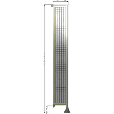 A2-2135-0300-0150-TYMFK GUARDING PANEL 2135MM TALL X 300MM WIDE 1'' MESH