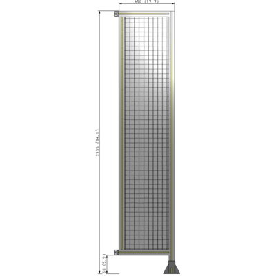 A2-2135-0450-0150-HYMFA GUARDING PANEL 2135MM TALL X 450MM WIDE 1'' MESH