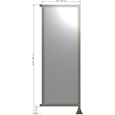 A2-2135-0750-0150-HYPFK GUARDING PANEL 2135MM TALL X 750MM WIDE 1/4'' POLYCARBONATE