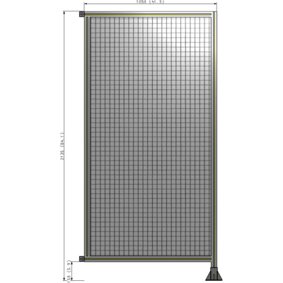 A2-2135-1050-0150-HYMFA GUARDING PANEL 2135MM TALL X 1050MM WIDE 1'' MESH
