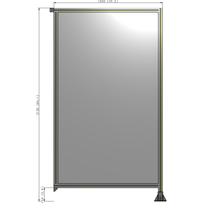 A2-2135-1200-0150-TYPFA GUARDING PANEL 2135MM TALL X 1200MM WIDE 1/4'' POLYCARBONATE