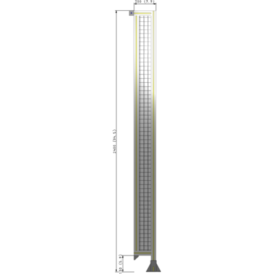 A2-2400-0200-0150-TYMFA GUARDING PANEL 2400MM TALL X 200MM WIDE 1'' MESH