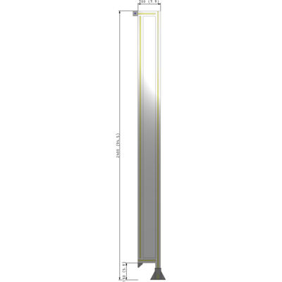 A2-2400-0200-0150-TYPFA GUARDING PANEL 2400MM TALL X 200MM WIDE 1/4'' POLYCARBONATE
