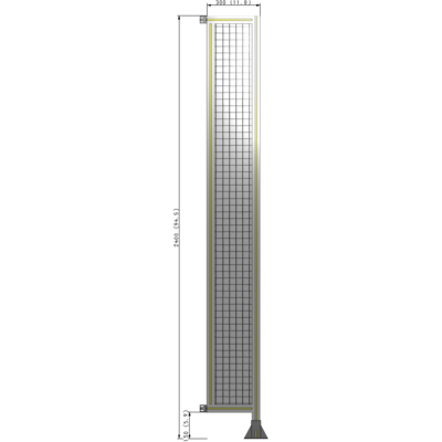 A2-2400-0300-0150-HYMFA GUARDING PANEL 2400MM TALL X 300MM WIDE 1'' MESH