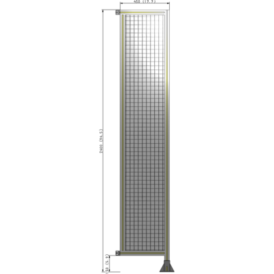 A2-2400-0450-0150-HYMFA GUARDING PANEL 2400MM TALL X 450MM WIDE 1'' MESH