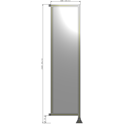 A2-2400-0600-0150-HYPFK GUARDING PANEL 2400MM TALL X 600MM WIDE 1/4'' POLYCARBONATE