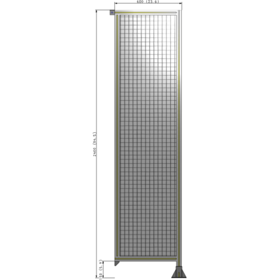 A2-2400-0600-0150-TYMFA GUARDING PANEL 2400MM TALL X 600MM WIDE 1'' MESH