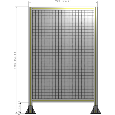 A3-1400-0900-0150-ZYMFA GUARDING PANEL 1400MM TALL X 900MM WIDE 1'' MESH