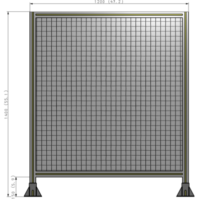 A3-1400-1200-0150-ZYMFA GUARDING PANEL 1400MM TALL X 1200MM WIDE 1'' MESH