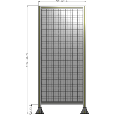 A3-1700-0750-0150-ZYMFK GUARDING PANEL 1700MM TALL X 750MM WIDE 1'' MESH