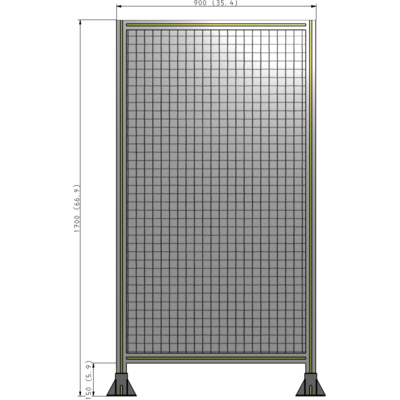 A3-1700-0900-0150-ZYMFK GUARDING PANEL 1700MM TALL X 900MM WIDE 1'' MESH