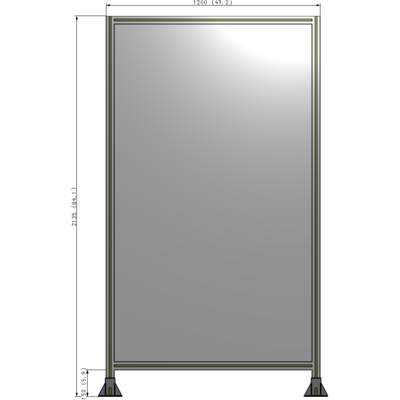A3-2135-1200-0150-ZYPFA GUARDING PANEL 2135MM TALL X 1200MM WIDE 1/4'' POLYCARBONATE