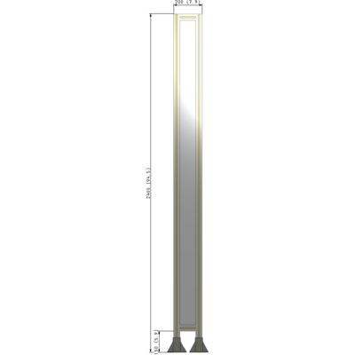 A3-2400-0200-0150-ZYPFK GUARDING PANEL 2400MM TALL X 200MM WIDE 1/4'' POLYCARBONATE