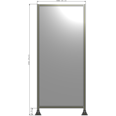 A3-2400-1050-0150-ZYPFA GUARDING PANEL 2400MM TALL X 1050MM WIDE 1/4'' POLYCARBONATE