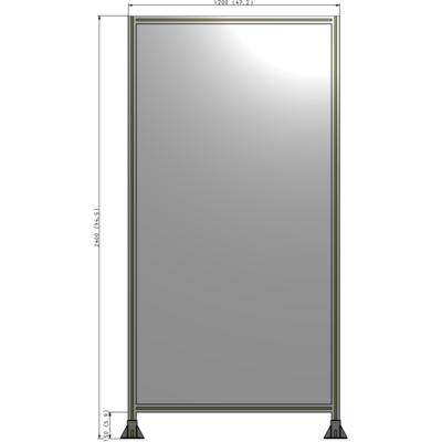 A3-2400-1200-0150-ZYPFA GUARDING PANEL 2400MM TALL X 1200MM WIDE 1/4'' POLYCARBONATE