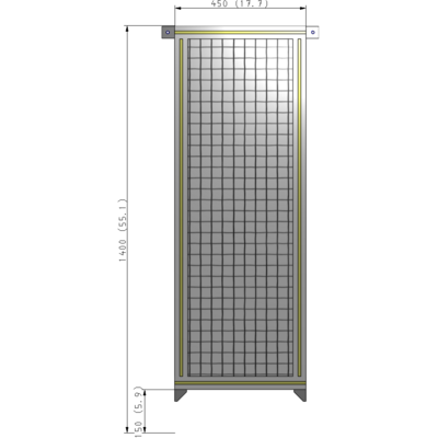 A4-1400-0450-0150-TYMZK GUARDING PANEL 1400MM TALL X 450MM WIDE 1'' MESH