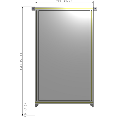 A4-1400-0750-0150-TYPZK GUARDING PANEL 1400MM TALL X 750MM WIDE 1/4'' POLYCARBONATE
