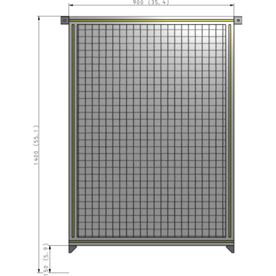 A4-1400-0900-0150-TYMZK GUARDING PANEL 1400MM TALL X 900MM WIDE 1'' MESH