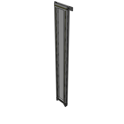 A4-1700-0200-0150-TYPZK GUARDING PANEL 1700MM TALL X 200MM WIDE 1/4'' POLYCARBONATE