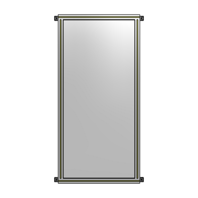 GUARDING PANEL 1700MM TALL X 750MM WIDE 1/4&#39;&#39; POLYCARBONATE