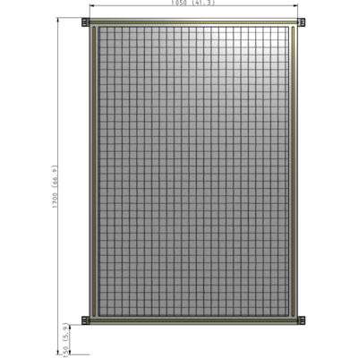 A4-1700-1050-0150-HYMZK GUARDING PANEL 1700MM TALL X 1050MM WIDE 1'' MESH