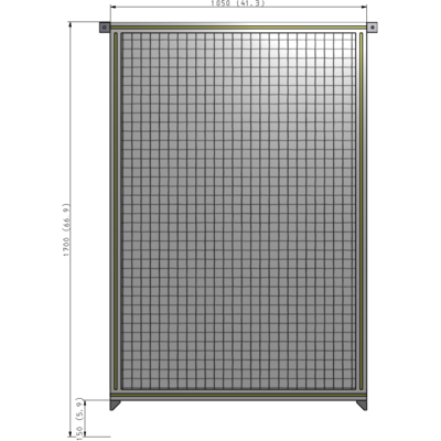 A4-1700-1050-0150-TYMZK GUARDING PANEL 1700MM TALL X 1050MM WIDE 1'' MESH
