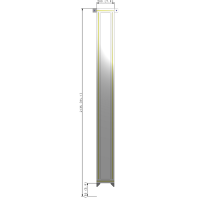 A4-2135-0200-0150-TYPZK GUARDING PANEL 2135MM TALL X 200MM WIDE 1/4'' POLYCARBONATE