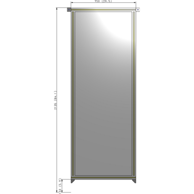 A4-2135-0750-0150-TYPZA GUARDING PANEL 2135MM TALL X 750MM WIDE 1/4'' POLYCARBONATE