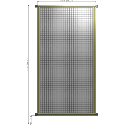 A4-2135-1050-0150-HYMZK GUARDING PANEL 2135MM TALL X 1050MM WIDE 1'' MESH