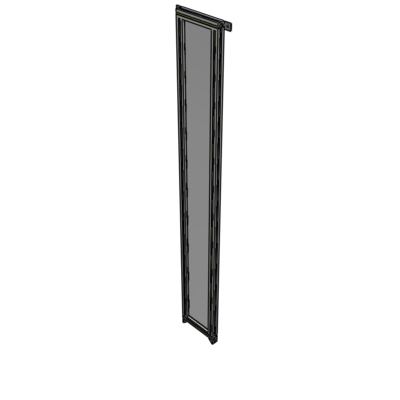 A4-2400-0300-0150-TYPZA GUARDING PANEL 2400MM TALL X 300MM WIDE 1/4'' POLYCARBONATE