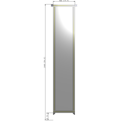 A4-2400-0450-0150-TYPZA GUARDING PANEL 2400MM TALL X 450MM WIDE 1/4'' POLYCARBONATE