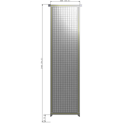 A4-2400-0600-0150-TYMZA GUARDING PANEL 2400MM TALL X 600MM WIDE 1'' MESH