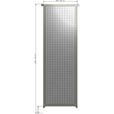 A4-2400-0750-0150-TYMZK GUARDING PANEL 2400MM TALL X 750MM WIDE 1'' MESH