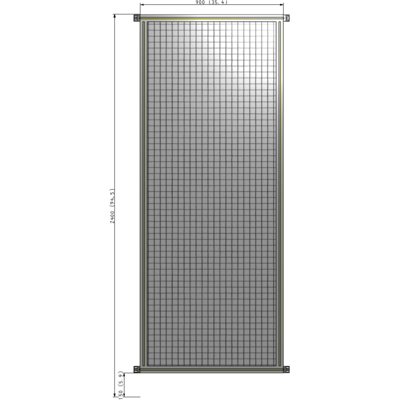 A4-2400-0900-0150-HYMZA GUARDING PANEL 2400MM TALL X 900MM WIDE 1'' MESH