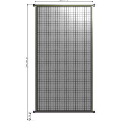 A4-2400-1200-0150-HYMZA GUARDING PANEL 2400MM TALL X 1200MM WIDE 1'' MESH